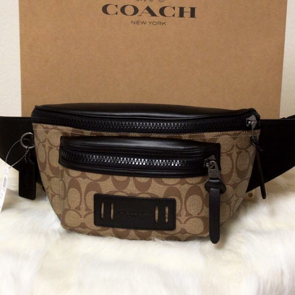 coach terrain belt bag in signature canvas